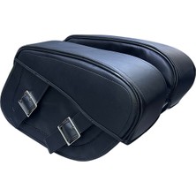 Motospartan CHOPPER DC DERİ HEYBE YAN ÇANTA TAKIMI (2’Lİ) DH 05
