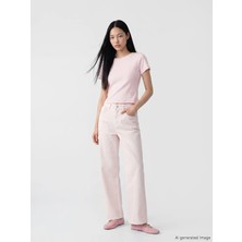 LC Waikiki Xsıde Pembe Straight Fit Kadın Jean Pantolon