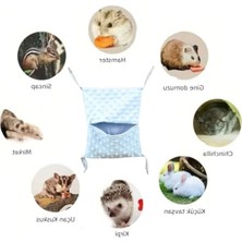 Cekar Store Gine Pig Gine Domuzu Kirpi Sincap Gelincik Tavşan Hamster Küçük Kemirgen Hamak Askılı Uyku Kesesi