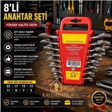 Kalemhane 8 Parça Açık Ağız Anahtar Seti Yüksek Kalite