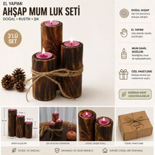 Lumea Mama Ap Rustik Mumluk Seti – 3’lü Dekoratif Mumluk ✨