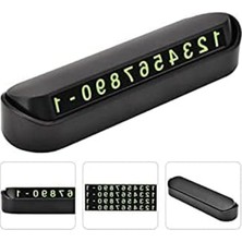 Larskas Araç Içi Park Telefon Numarası Fosforlu Numaratör Oto Cam Kartı Siyah 130X26MM Açılır Kapanır Tasarım