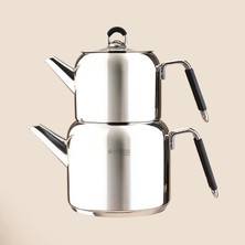 Matmel Kitchen Vetra Çaydanlık - Gri - 2,45 Lt + 1,35 Lt