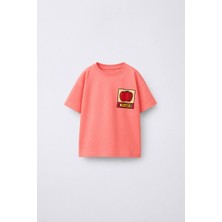 Minipeak Kids %100 Pamuklu Unısex Elma Baskılı Tişör