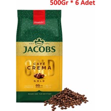 Jacobs Cafe Crema Çekirdek Kahve 500GR*6 Adet