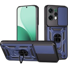 Adige Oppo Reno 14 Kılıf Pars Standlı Yüzüklü + Ekran Koruyucu