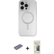 Pileli Store Pilelistore™ iPhone 13 Pro Max Kılıf Akış Minimal Özel Seri - Siyah 6d Mat Seramik Hayalet Nano Ekran Koruyucu + Renkli Kamera Lens Koruma Cam - Sı