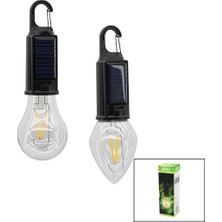 EvdeGerek Solar - USB Şarj Seyyar Ampul Model=rustik Kamp Lambası Mandallı Kanca Askılık 3-Kademe Işık PT-331 (5399)