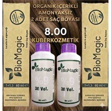Biomagic 8.00 Açık Kumral Organik Içerikli Amonyaksız Kalıcı Saç Boyası 2boya +2oksidan