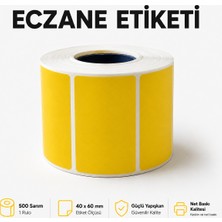 RULORULO 40X60 Termal Eczane Etiketi 1 Adet 500 Sarım