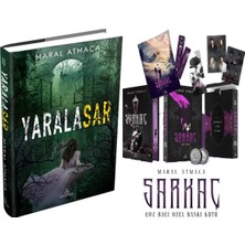 Ephesus Yayınları Yaralasar 2 Ciltli ve Sarkaç 2 Göz Bağı Yan Boyamalı Kutu Ciltli (Maral Atmaca) 2li Set