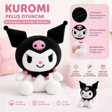 Admay Kuromi Peluş Oyuncak 35 cm – Sevimli Büyük Boy Kuromi Oyuncak, Ultra Yumuşak Çocuk & Hediye