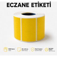 RULORULO 40X60 Termal Eczane Etiketi 1 Adet 1000 Sarım