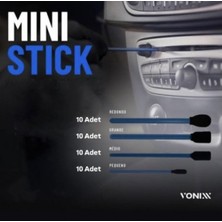 Vonixx Temizlik ve Detaylandırma Için Mini Sünger Uçlu Çubuk Seti – Yuvarlak - 40 Adet