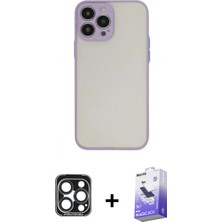 Pileli Store Pilelistore™ iPhone 15 Pro Max Kılıf Ahenk Çizgi Serisi - Siyah Bilvis 5in1 5d Magic Hayalet Cam Ekran Koruyucu + Pvd Metal Kamera Lens - Lt