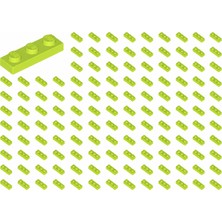 LEGO Yedek Parçalar: Plate 1x3: 100 Adet 1x3 Plate Parts Plaka Parçası Fıstık Yeşili - Lime Plate 3623