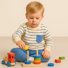 Aden Kids Çizgili 2 Ip Kumaş Çocuk Alt Üst Takım