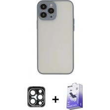 Pileli Store Pilelistore™ iPhone 15 Pro Max Kılıf Ahenk Çizgi Serisi - Siyah Bilvis 5in1 5d Magic Hayalet Cam Ekran Koruyucu + Pvd Metal Kamera Lens - Lt