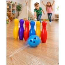 Çocuk Bowling Seti Renkli Top ve 6 Kuka Içeren Eğitici Oyun Midastech
