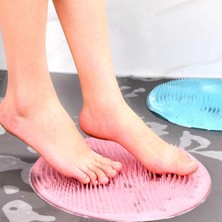 MidasTech  Silikon Fırçalı Banyo Masaj Matı ve  Ayaklar Için Topuk Masaj Paspası