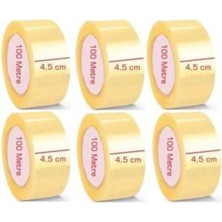 Maison Vyona 6 Adet 100 Metre Akrilik Koli Bandı 45MMX100 M Kopmayan Koli Bandı Güçlü Koli Bandı