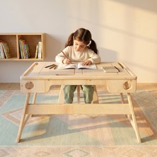 Katlanabilir Ahşap Çocuk Aktivite ve Oyun Masası