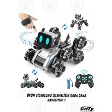 Başkenttekno Bilekten Kontrol 8 Teker Buharlı Şarjlı Köpek Robot Araba Müzikli ve LED Işık Kumandalı Robot Köpek