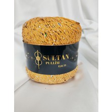Sultan Pullim Işıltı Sarı Yanar Döner Pullu El Örgü Ipi 50GR. (4 Adet) - Renk: 2704