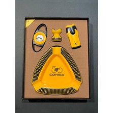 Cohiba 4'lü Puro Seti - Çakmak & Kesici & Küllük & Tutucu