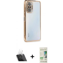 İlk El Grup Pilelistore™ Redmi Note 10 Pro Kılıf Vadi Minimal - Siyah 20D Premium Cam Ekran Koruyucu + Kamera Lens Koruma Cam - Sf