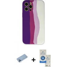 Pileli Store Pilelistore™ iPhone 12 Pro Max Kılıf Yadigar Çizgi - Şeffaf Royal Nano Ekran Koruyucu + Shine Kamera Lens Koruma Cam - Mı