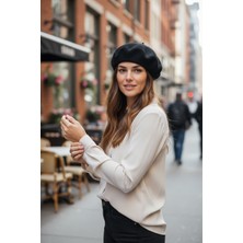 Giyu Shop Kadın Fransız Keçe Ressam Bere