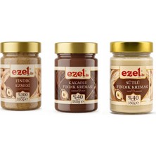 Ezel'den Sütlü Fındık Kreması & Kakaolu Fındık Kreması & Fındık Ezmesi