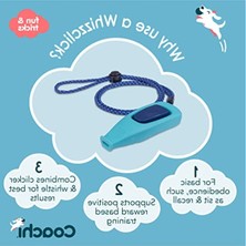 Aesco Company Of Animals,  Whizzclick, 2'si 1 Arada Kombine Klik ve Düdük, 41112A, Açık Mavi/lacivert