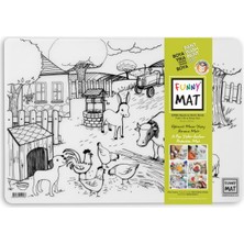 İrgit Store Funny Mat Çiftlik Hayatı & Derin Deniz 25X35CM 2'li Paket