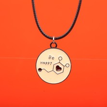 Munels Mineli Be Happy Deri Ipli Kolye
