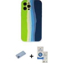 Pileli Store Pilelistore™ iPhone 12 Pro Max Kılıf Yadigar Çizgi - Şeffaf Royal Nano Ekran Koruyucu + Shine Kamera Lens Koruma Cam - Mı
