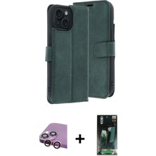 Pileli Store Pilelistore™ iPhone 15 Kılıf Siluet Işık Serisi - Siyah 360 Mat Full Body Arka Koruyucu + Raze Metal Kamera Lens - Pe