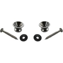 Aesco Midex Pm1-2x Silver Metal Kaliteli Gitar Askı Pimi Omuz Askısı Takmak Için Vida Pim (2 Adet)