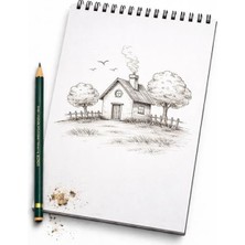 Cekar Store Eskiz Set A4 50 Yaprak Eskiz Defteri Hamur Silgi Sınav Silgisi Kalemtıraş 3’lü Pastel Dağıtıcı (Gölgelendirme Kalemi) 7 Adet Dereceli Kalem Sanatsal Çizim ve Eskiz Seti Karakalem Teknik Çizim