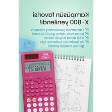 Cekar Store Daxi X-800 Yeni Nesil 240 Fonksiyonlu Bilimsel Hesap Makinesi (Fuşya)
