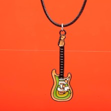 Munels Mineli Elektro Gitar Deri Ipli Kolye
