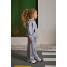 Fahhar Kids Kapüşonlu Basic Eşofman Takımı Gri Melange