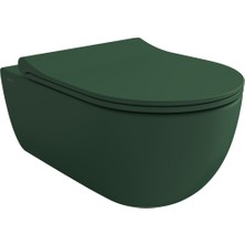 Bocchı Bocchi V-Tondo Rimless Asma Klozet - Mat Yeşi̇l - 1416-027-0128