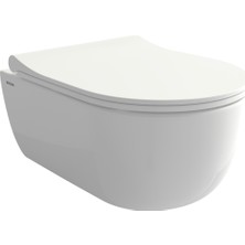Bocchı Bocchi V-Tondo Rimless Asma Klozet - Taharet Borusuz - Parlak Beyaz - 1417-001-0129