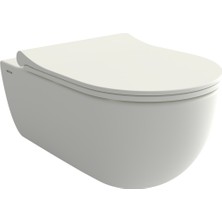 Bocchı Bocchi V-Tondo Rimless Asma Klozet - Mat Beyaz - 1416-002-0128