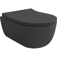 Bocchı Bocchi V-Tondo Rimless Asma Klozet - Mat Antrasi̇t - 1417-020-0128