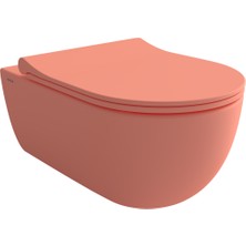 Bocchı Bocchi V-Tondo Rimless Asma Klozet - Mat Somon - 1416-032-0128