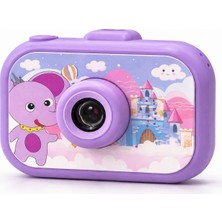 Azurtech Lf-Y6 Çocuklar Için Dijital Fotoğraf Makinesi Mor