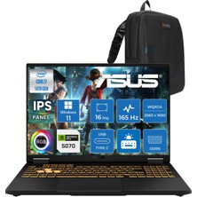 Asus Tuf Gaming F16 FX608JPR 14. Nesil Intel I7-14650HX RTX5070 (8gb) 115W 16GB Ram Ddr5 512GB SSD 165Hz 16"wqxga 2.5k 400NITS IPS Windows 11 Pro Gaming Bilg. WQT070P19+CİMETEÇANTA